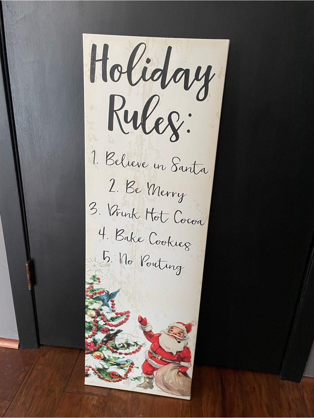 “Holiday Rules” Canvas Wall Decor